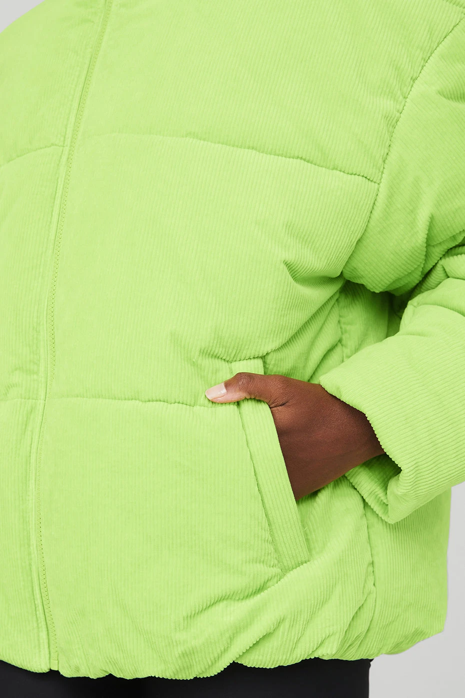 Corduroy Stage Puffer - Celery - Image 6