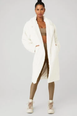 Oversized Faux Fur Trench - Ivory