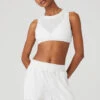 Mesh All-Star Bra Tank - White