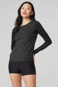 Alosoft Finesse Long Sleeve - Dark Heather Grey