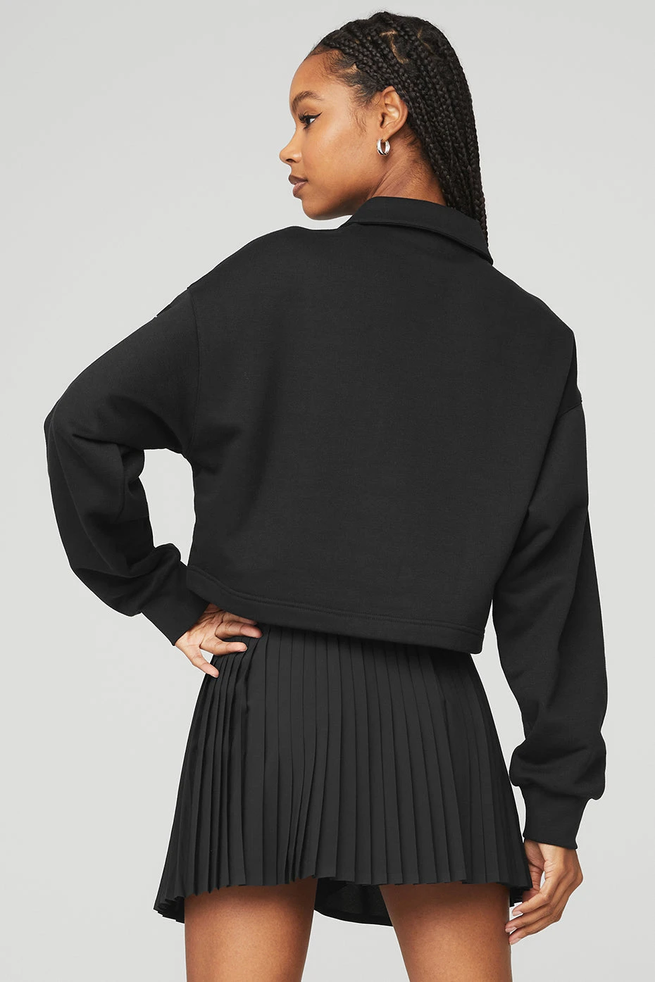 Polo Henley Pullover - Black - Image 2