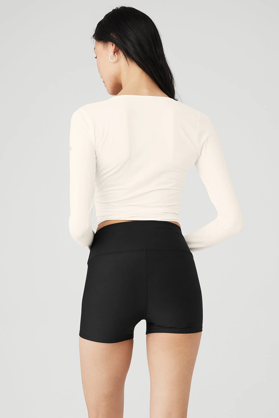 Cropped Escalate Wrap Top - Ivory - Image 2