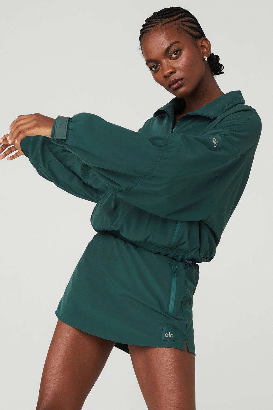 Cropped Elevation Coverup - Midnight Green - Image 3