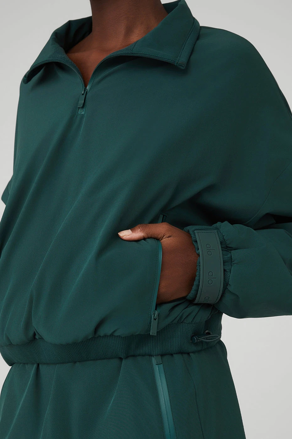 Cropped Elevation Coverup - Midnight Green - Image 4