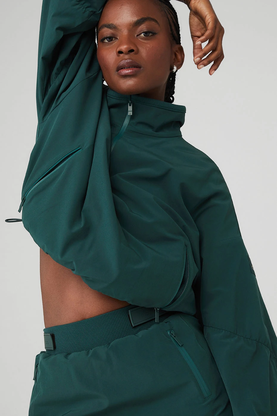 Cropped Elevation Coverup - Midnight Green - Image 6