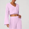 Chenille Chalet Cardigan - Sugarplum Pink