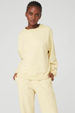 Heavy Weight Free Time Crew Neck Pullover - French Vanilla