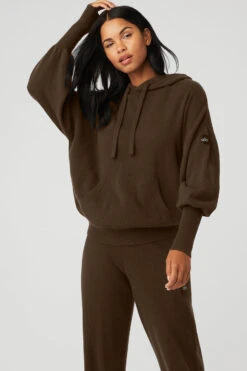 Cashmere Jet Set Hoodie - Espresso