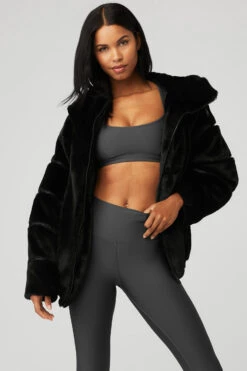 Knock Out Faux Fur Jacket - Black