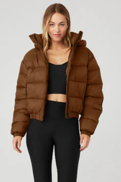 Aspen Love Puffer Jacket - Cinnamon Brown