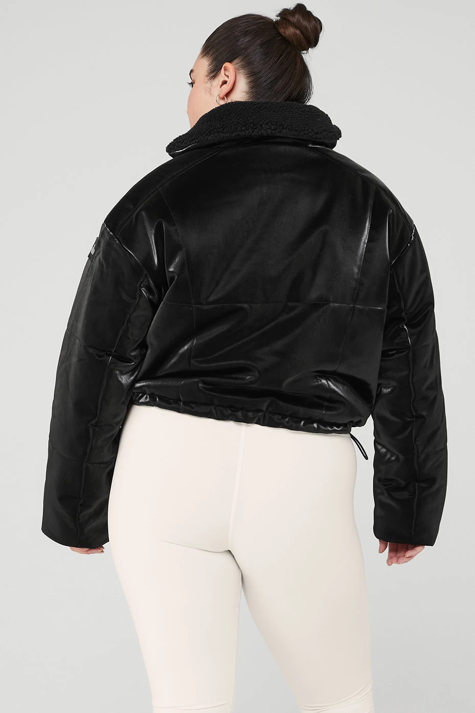 Orion Cropped Puffer - Black - Image 7