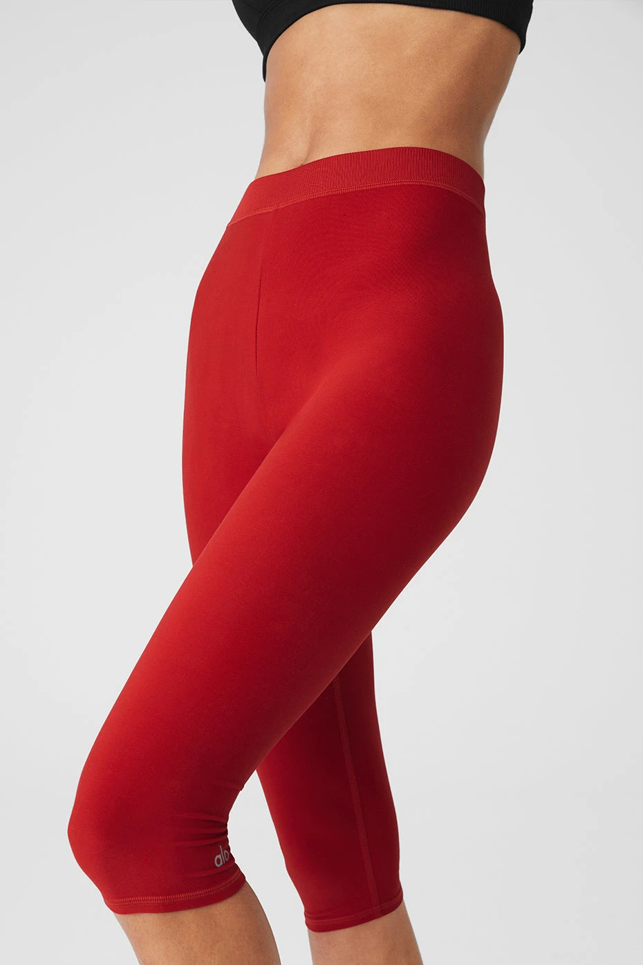 Alosoft High-Waist Iconic 90's Capri - Classic Red - Image 5