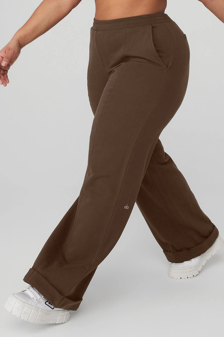 High-Waist Trouser Wide Leg Pant - Espresso - Image 6