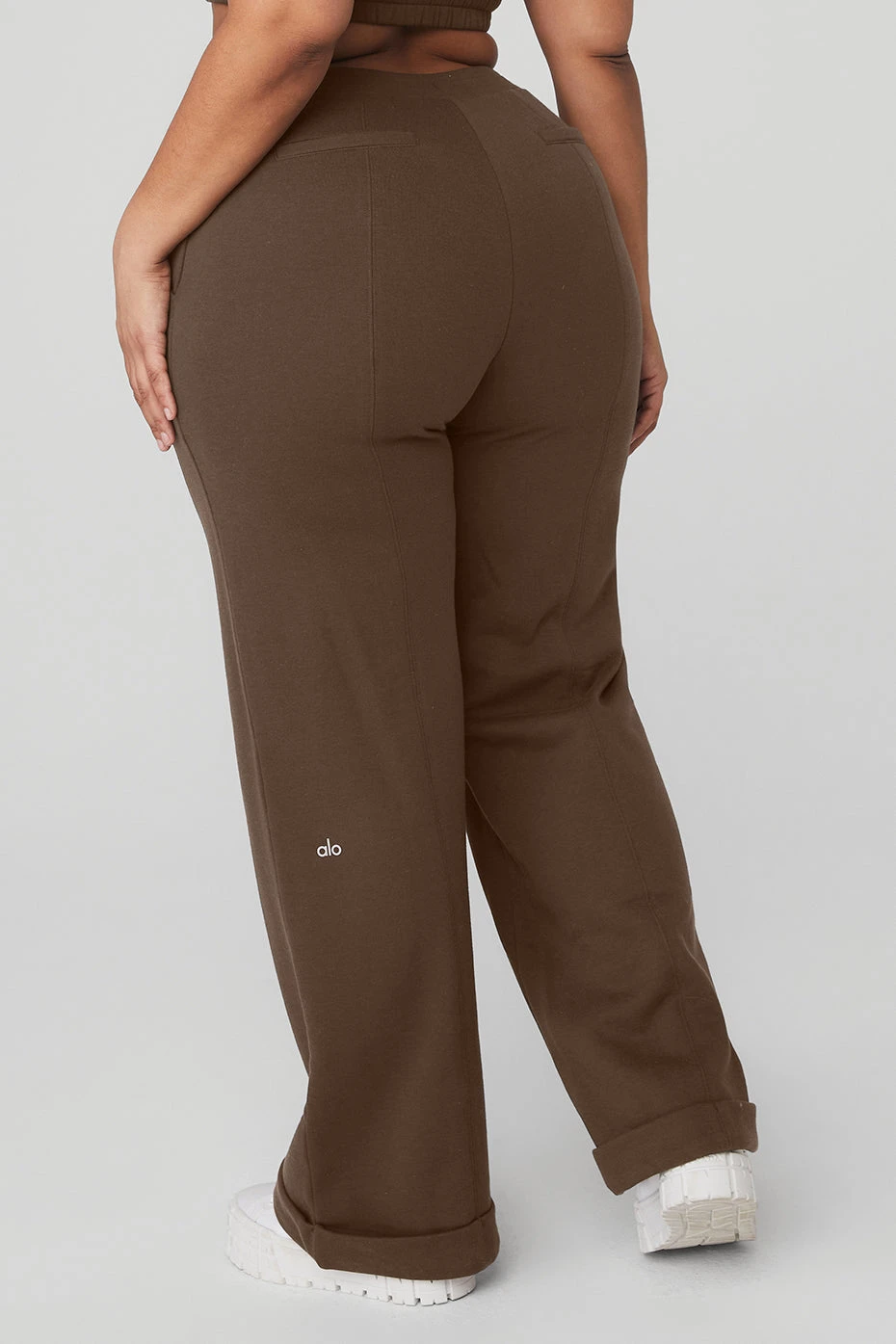 High-Waist Trouser Wide Leg Pant - Espresso - Image 7