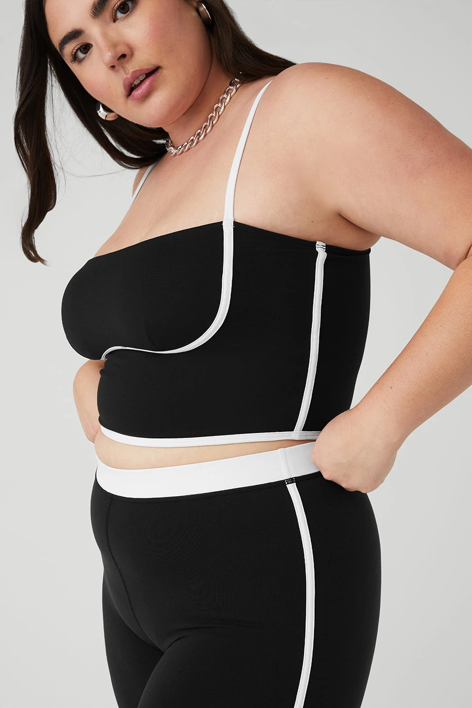 Airbrush High-Waist Streamlined Legging - Black/White - Image 9