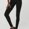 Airbrush Winter Warm High-Waist Nocturne Legging - Black