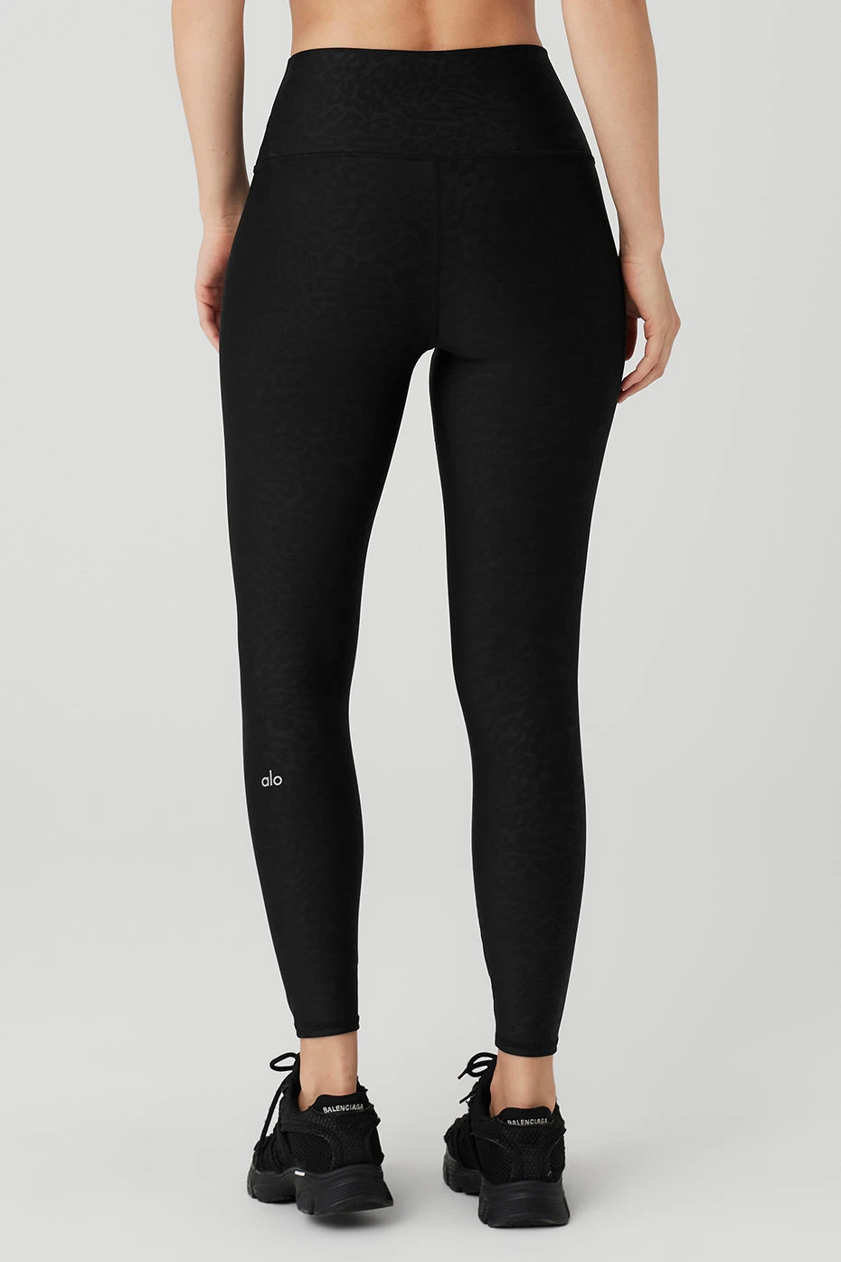Airlift High-Waist Leopard Debossed Legging - Black - Image 3