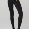 High-Waist Goddess Legging - Black/Black