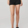Goddess Ribbed High-Waist Hot Short - Black