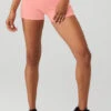 Goddess Ribbed High-Waist Hot Short - Strawberry Lemonade