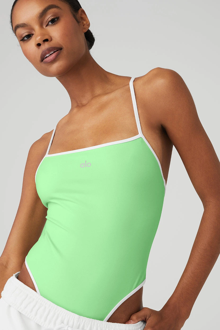 Ivy League Bodysuit - Ultramint/White - Image 4