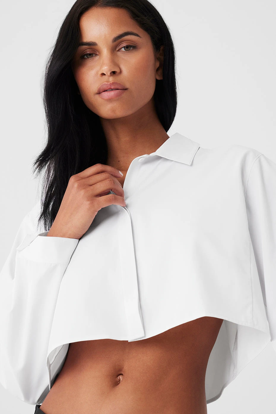 Cropped Take Me Out Button Up - White - Image 5