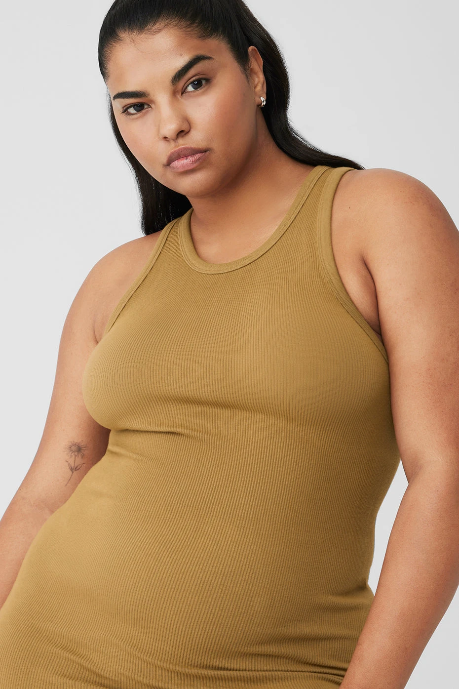 Seamless Ribbed Warm Nights Dress - Golden Olive Branch - Image 9
