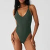 Seamless Open Air V-Neck Bodysuit - Dark Cactus