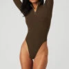 Rise-Up Long Sleeve Bodysuit - Espresso