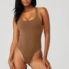 Sleek Back Bodysuit - Cinnamon Brown