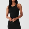 Goddess Ribbed Go-To Dress - Black
